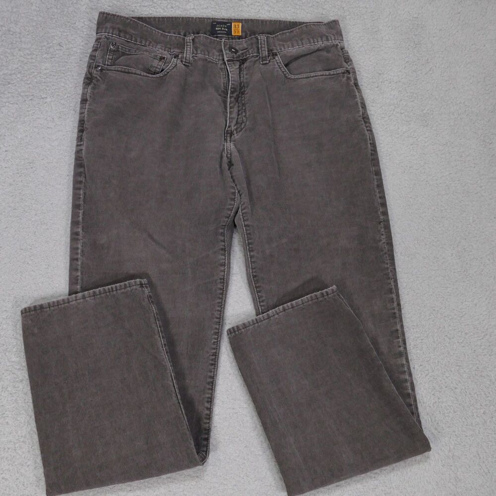 J Crew 484 Slim Pants Mens 33x30 Brown Corduroy Slim Fit